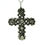 Thumbnail: Rustic JEZLAINE Cabochon Amethyst Sterling Silver Cross Pendant