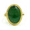 Thumbnail: Vintage Chinese Translucent GREEN JADEITE 18k Yellow Gold Ring s.7