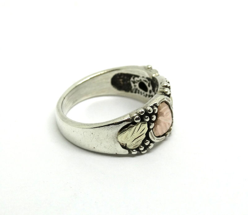 Thumbnail: WM Co. BLACK HILLS 12k Solid Gold 925 Silver Ring