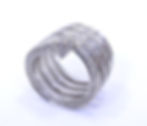 Thumbnail: Gucci CHIODO 5 Row COIL Wrap DIAMOND 18K White Gold NAIL HEAD Band Ring