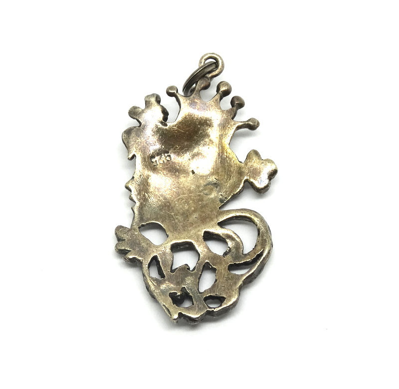 Thumbnail: Vintage Art Nouveau Sterling Silver Lady Pendant