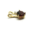 Thumbnail: Petite Red GARNET Heart 10k Gold Pendant