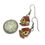 Thumbnail: Vintage Multi-color Enamel Bavarian BIRDHOUSE Silver toned Dangle Earrings