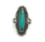 Navajo Elongated TURQUOISE Sterling Silver Ring