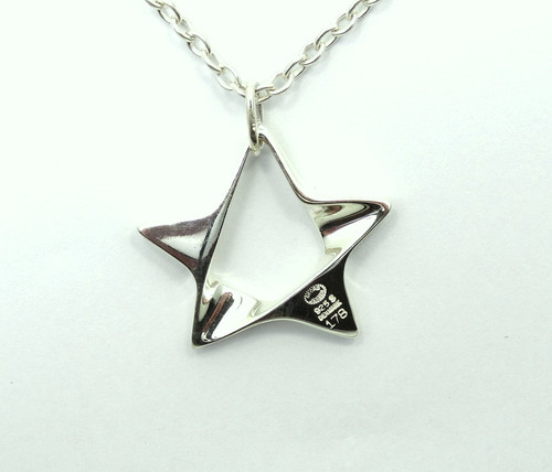 GEORG JENSEN Denmark Modernist STAR Pendant #178 925S Silver