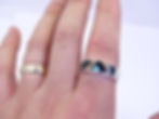 Thumbnail: DAVID ROSALES "T" Navajo TURQUOISE CREEK Inlay Jasper Onyx Silver Band Ring s.14