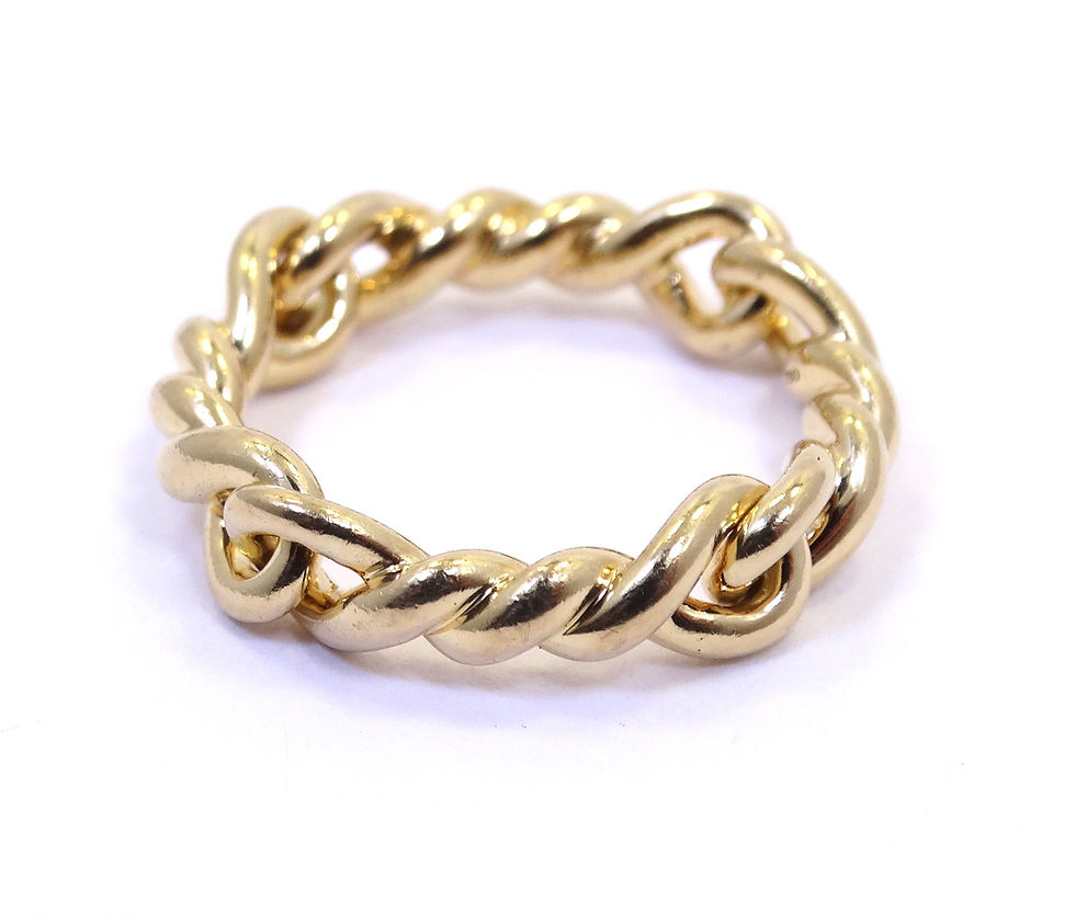 Thumbnail: D.Y. DAVID YURMAN 18K 750 Gold KNOT CABLE ROPE TWIST LINK Ring Band s.6