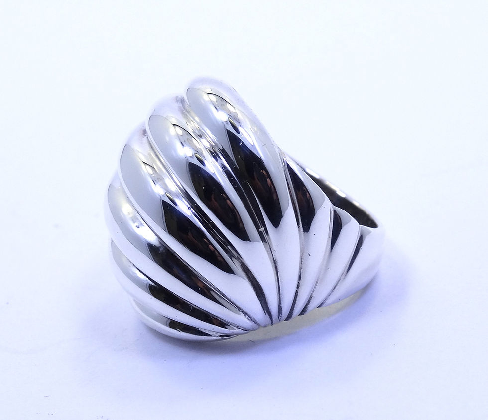 Thumbnail: D.Y. DAVID YURMAN Sculpted Cable DOME 18K Gold & Sterling Silver Ring s.6