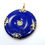 Thumbnail: Lovely Blue LAPIS LAZULI 37mm Donut 585 14K Yellow Gold Hong Kong Pendant