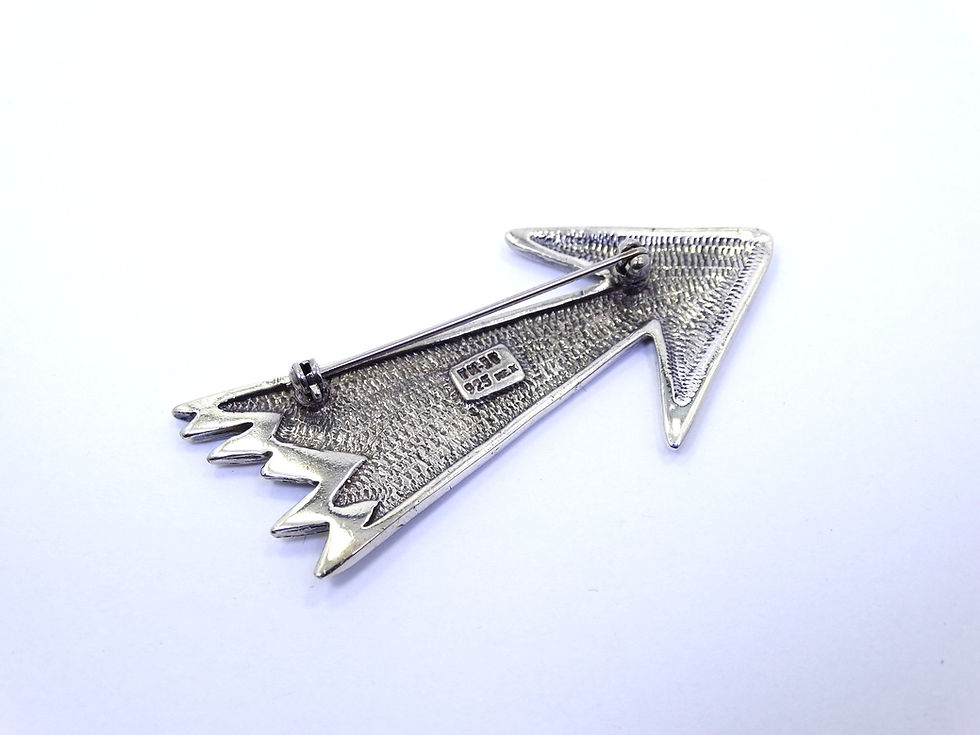 Thumbnail: D'MOLINA TM-90 Mexico ZODIAC ARROW DESERT Theme Sterling Silver Brooch Pin