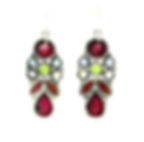 Thumbnail: Ruby Citrine Peridot Garnet Iolite Silver Earrings