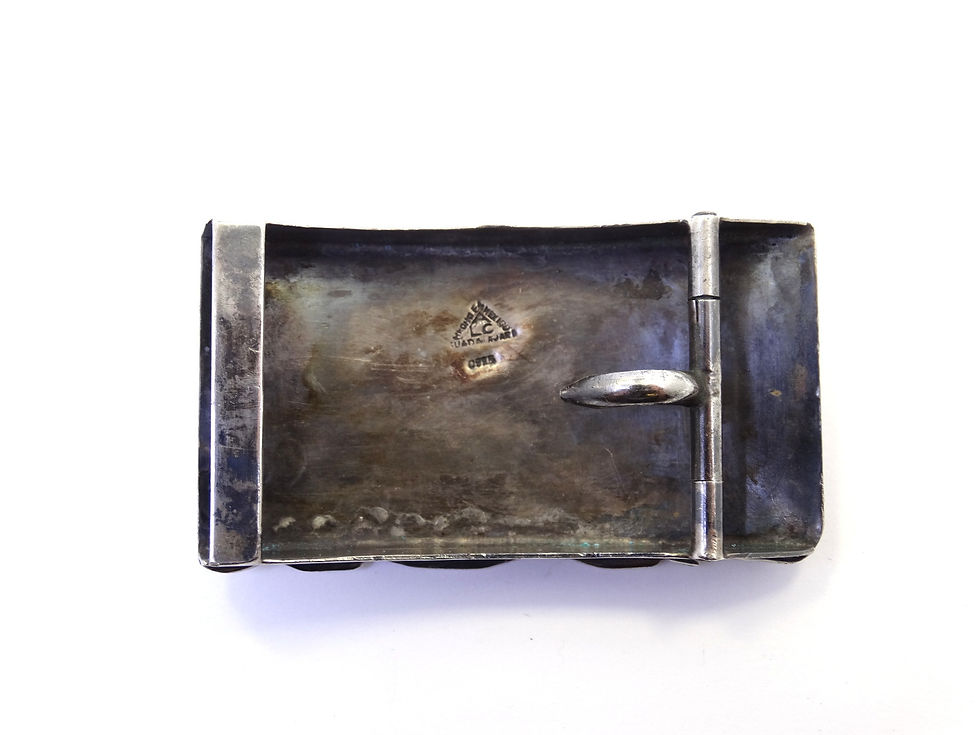 Thumbnail: Vintage Mexico ALC Guadalajara LONGHORN Steer Sterling Silver Belt Buckle