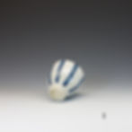 Thumbnail: Guinomi (sake cup) with blue stripes