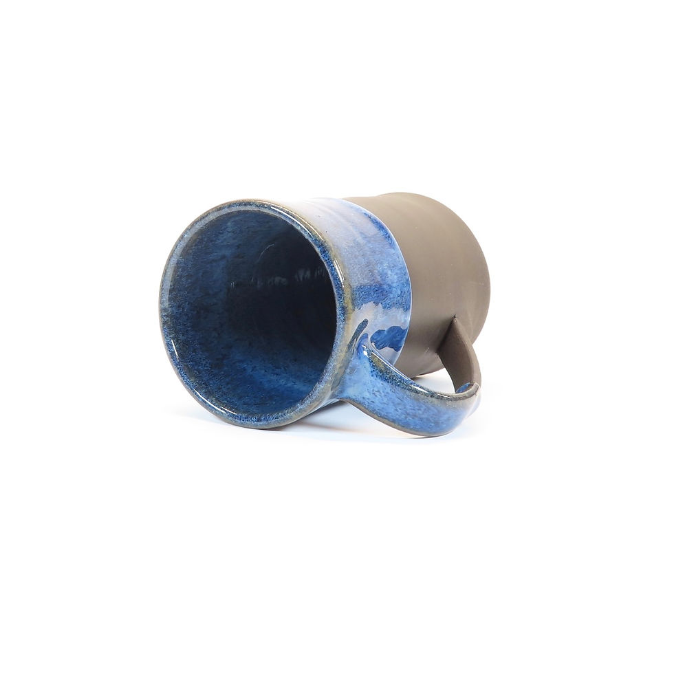 Thumbnail: Dark stoneware mug in floating blue