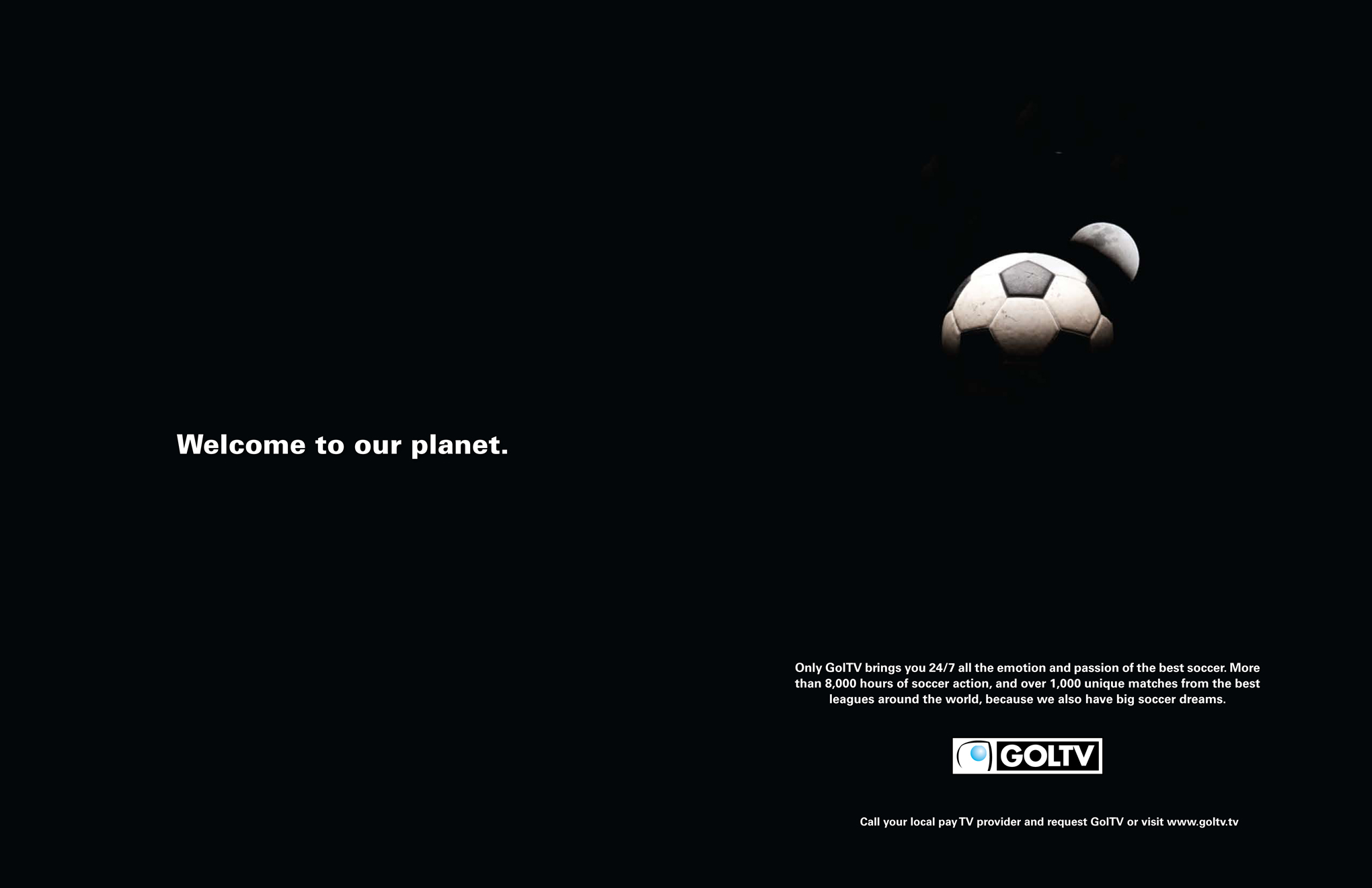 GOLTV — Planet print advertisement