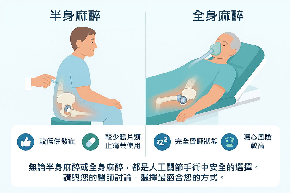 人工關節手術該選「全身麻醉」還是「半身麻醉」?