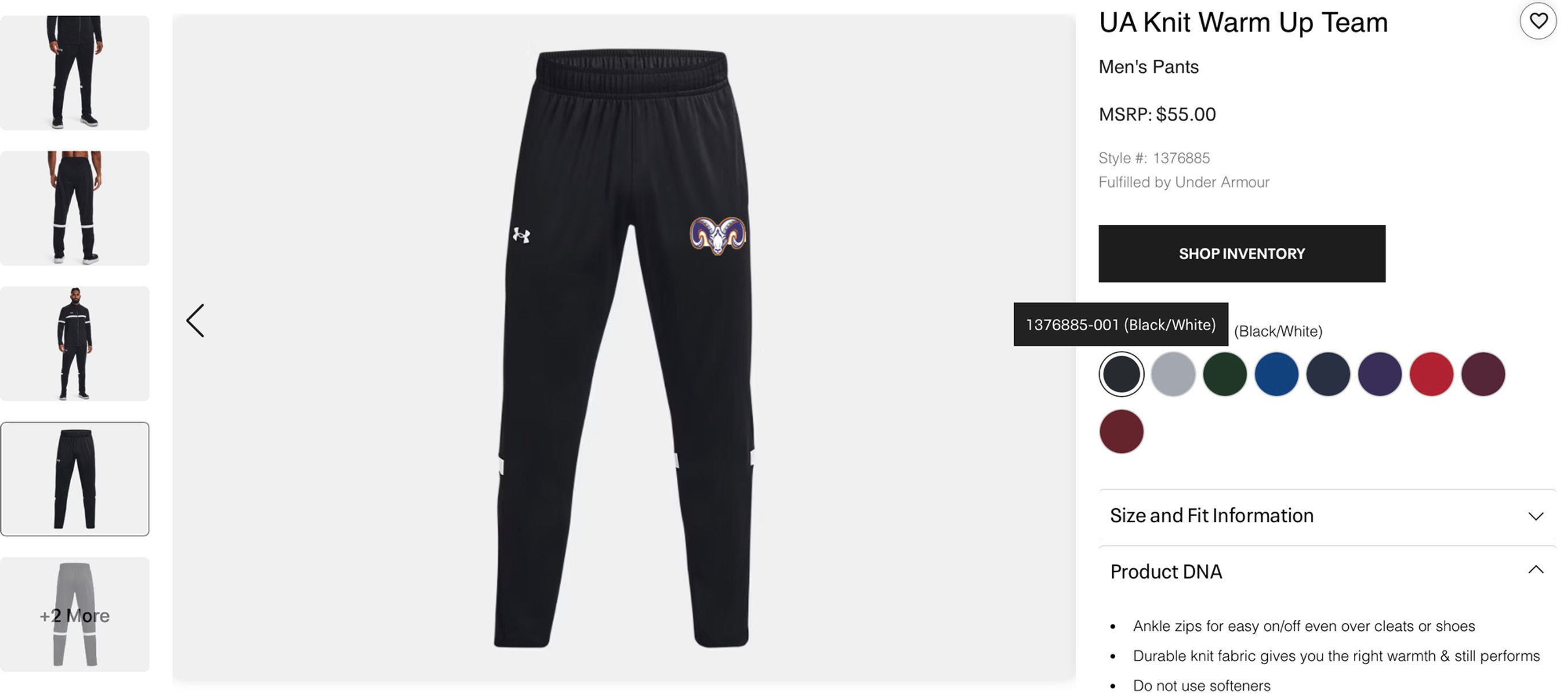 UA TEAM KNIT PANTS
