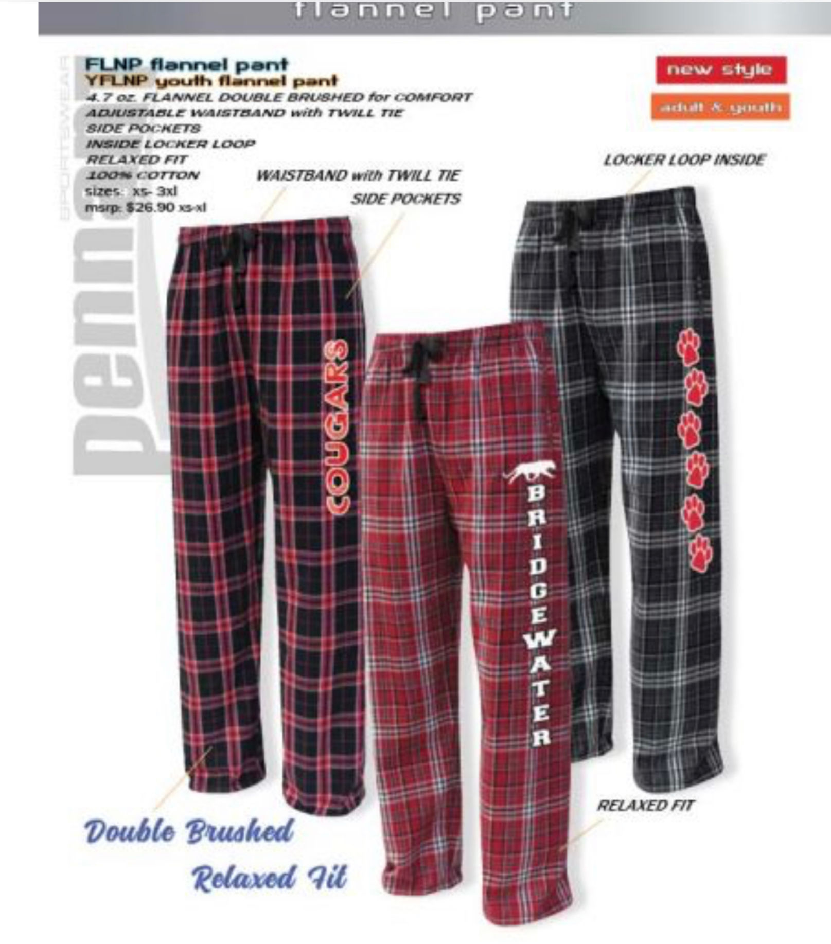 Swoop flannel pants