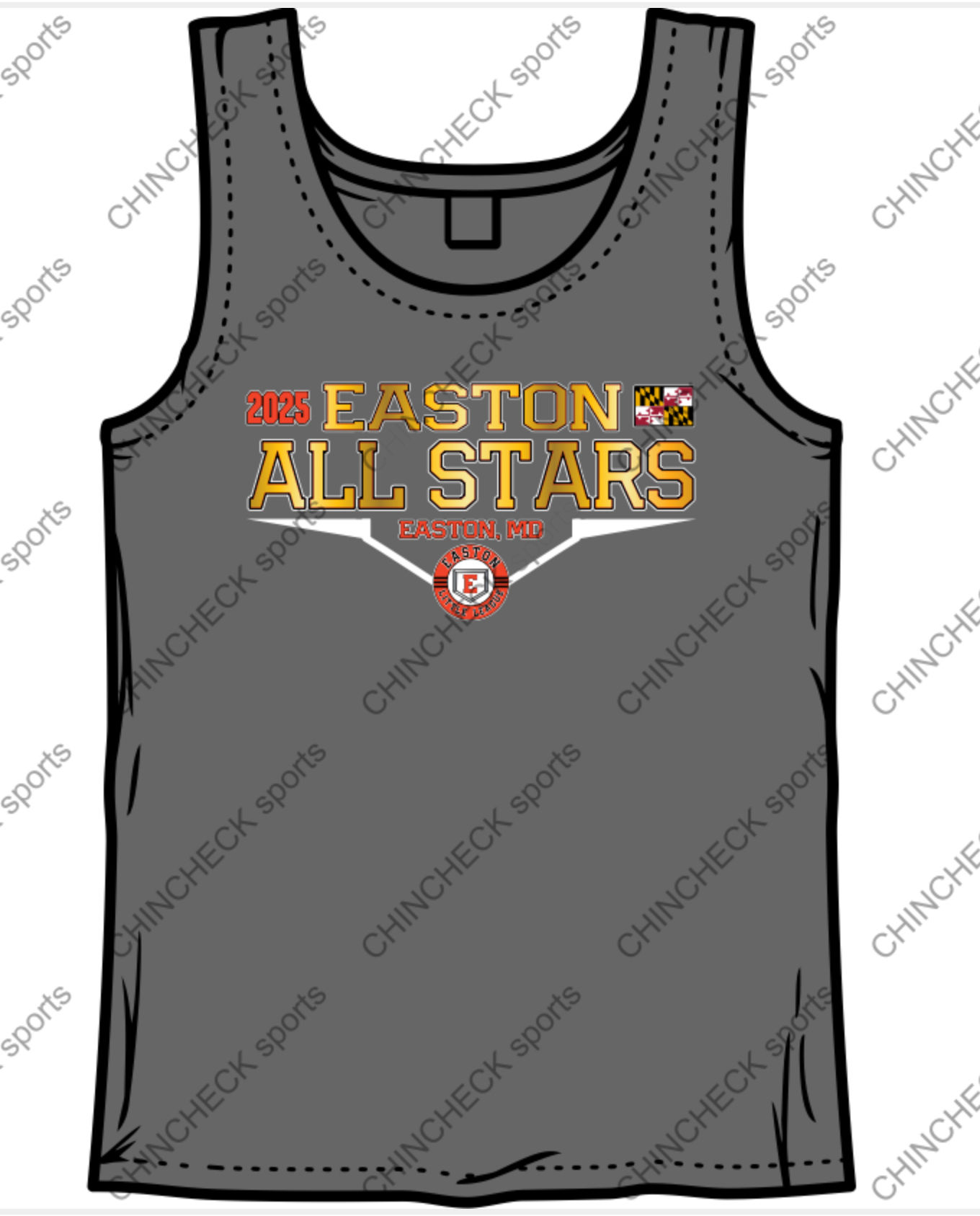 ELL ALL STARS RACER BACK TANK LOGO 1