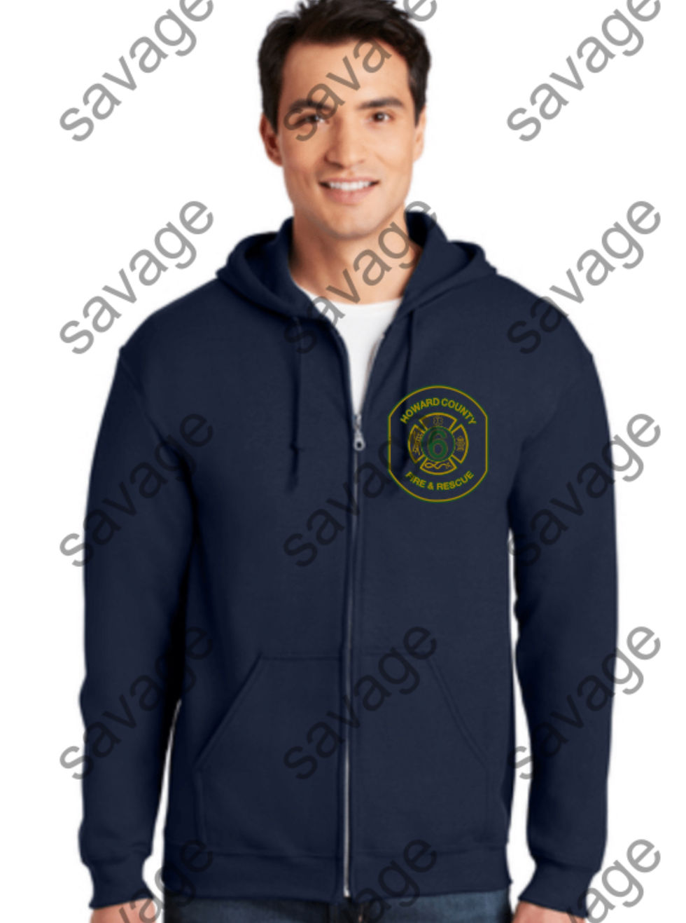 HCFR STATION 6 FULL ZIP GILDAN HOODY