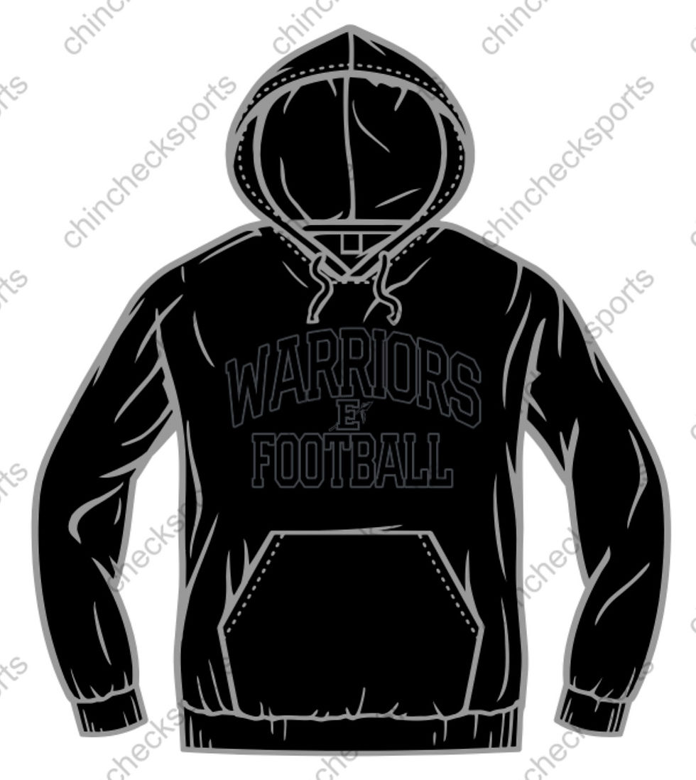 WARRIORS FOOTBALL BLACK OUT UA HOODY