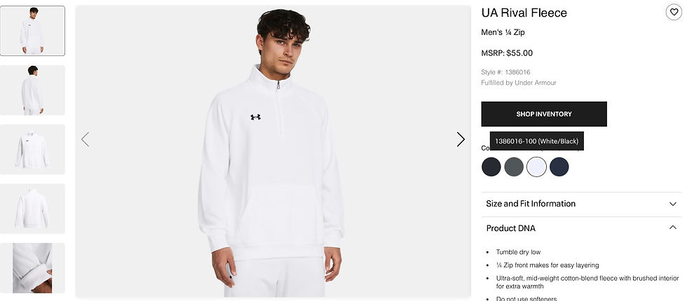 Thumbnail: UA RIVAL 1/4 ZIP FLEECE