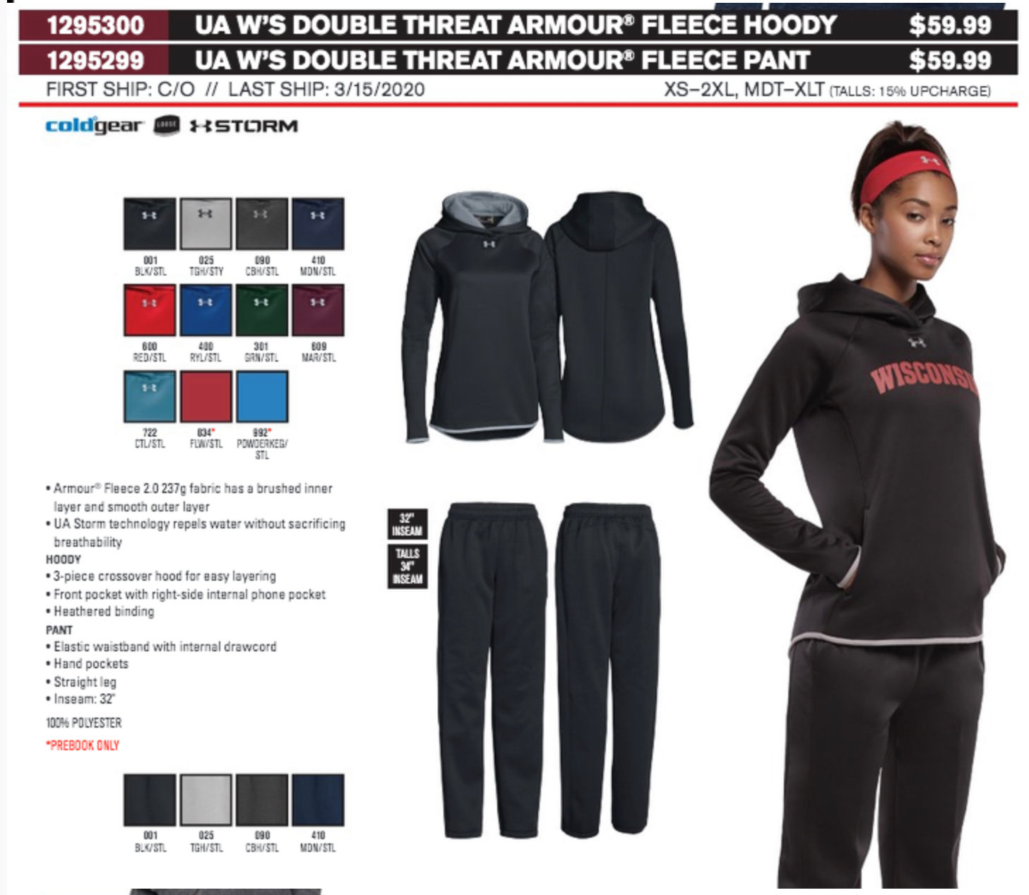 UA Womens Double Threat Hoody