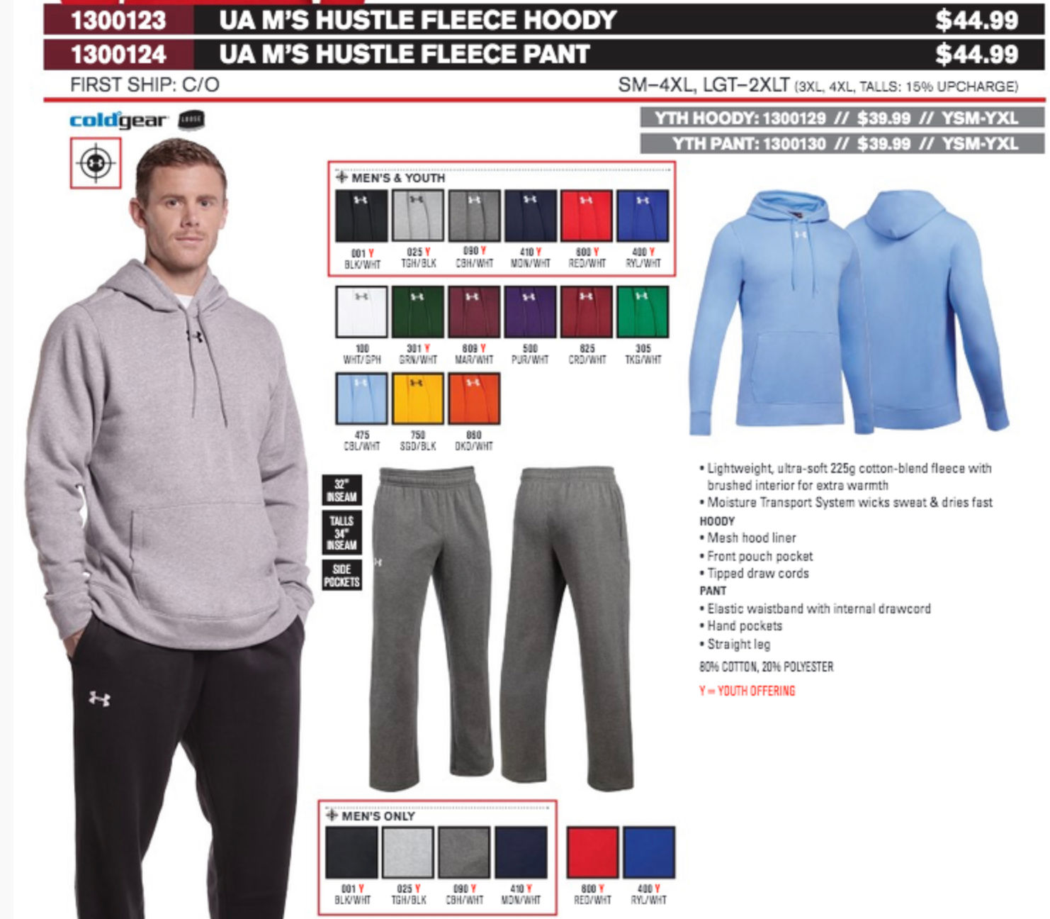 UA Mens Hustle Hoody