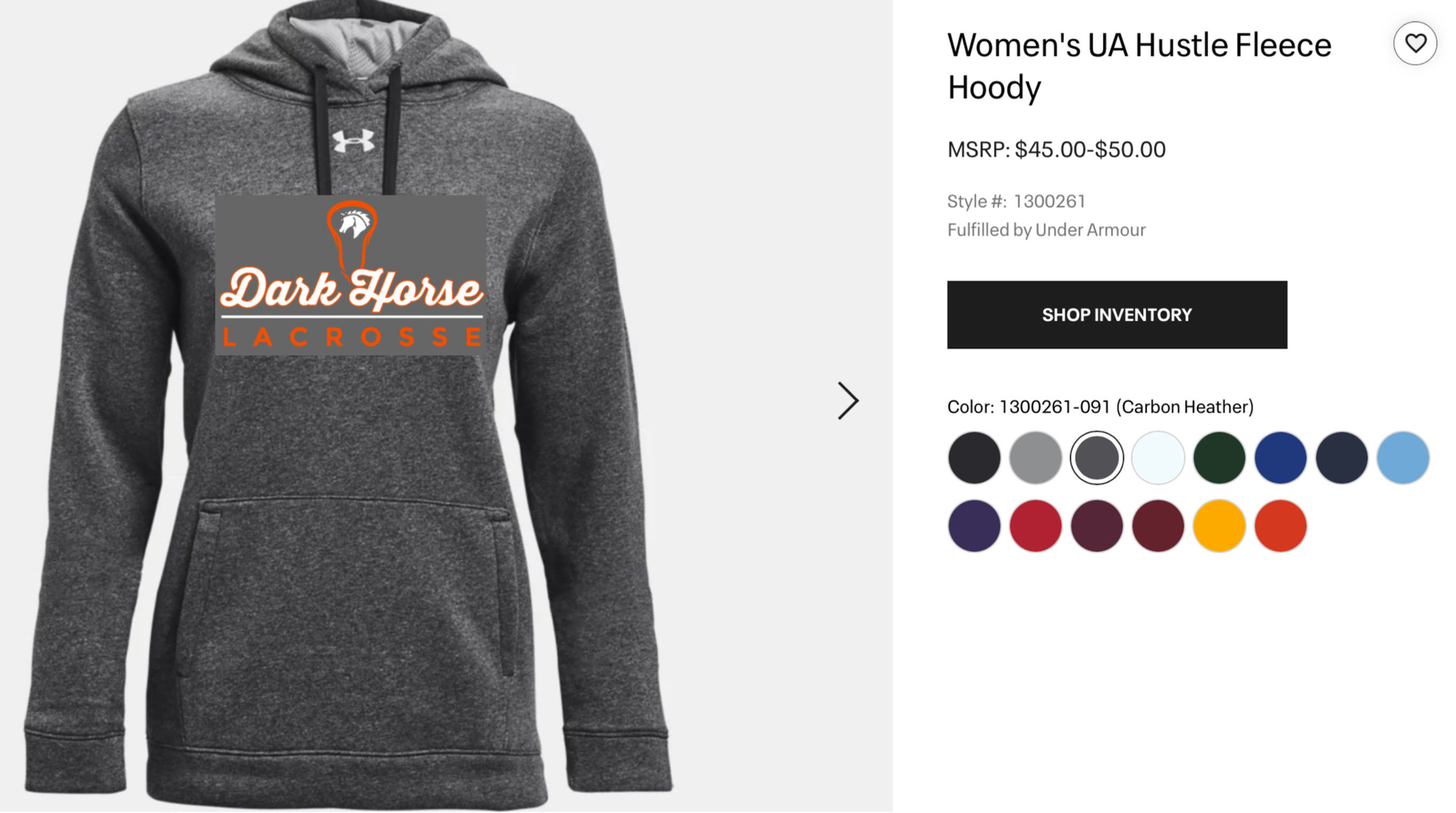 WOMENS Under ARMOUR Hustke Hoody DH LOGO