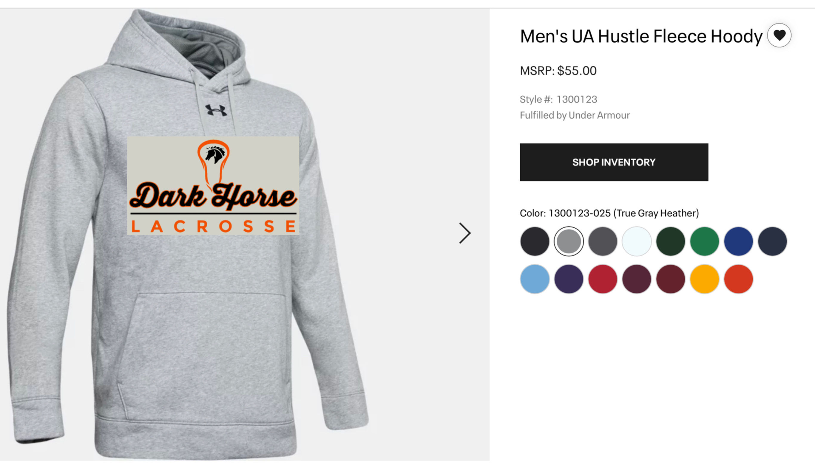 Men’s Under ARMOUR Hustle Hoody DH LOGO