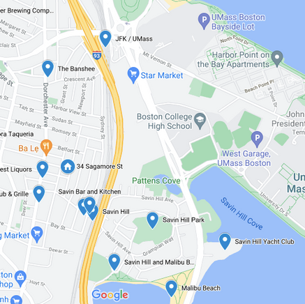 screenshot of map with attractions around