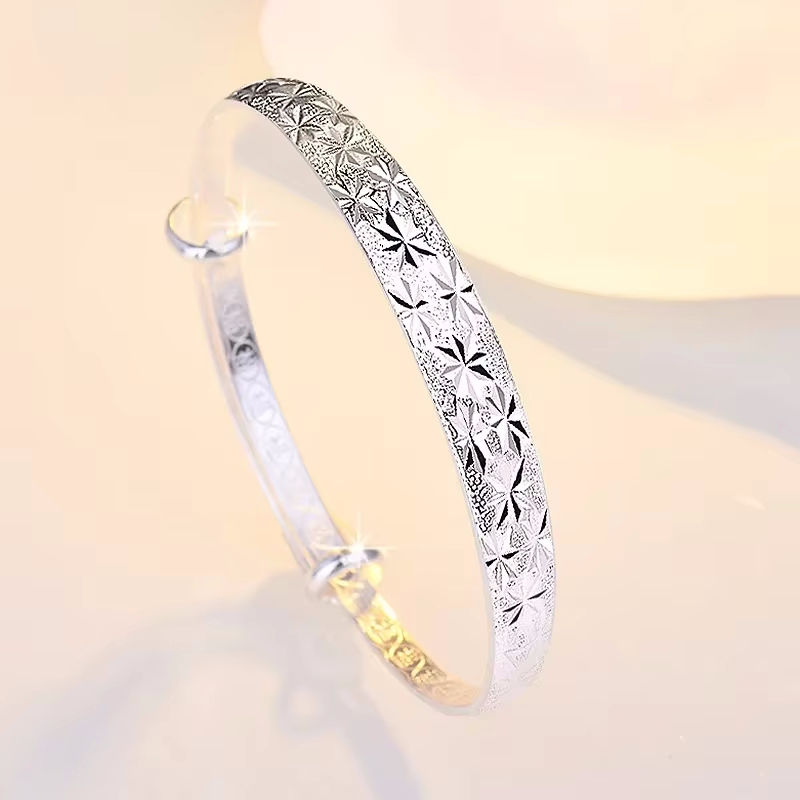 Thumbnail: 925 Sterling Silver Original Romantic Gypsophila Star Bangles for Women Bracelet
