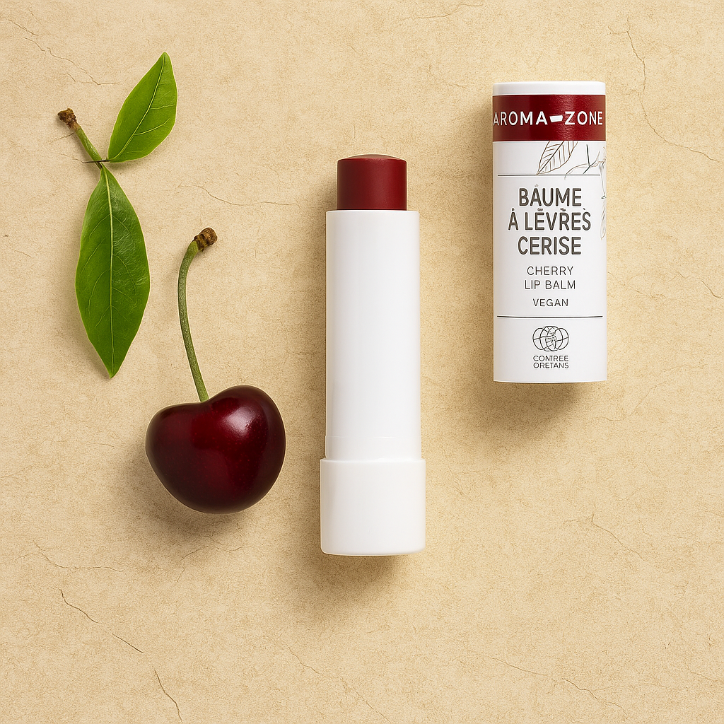 AROMA ZONE Baume à lèvres BIO Vegan Cerise 4.5G