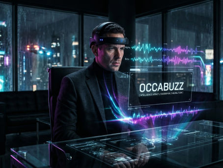 Occabuzz Intelligence Agency operator using Neurosity Crown non-invasive BCI for cognitive engineering and flow state architecture.