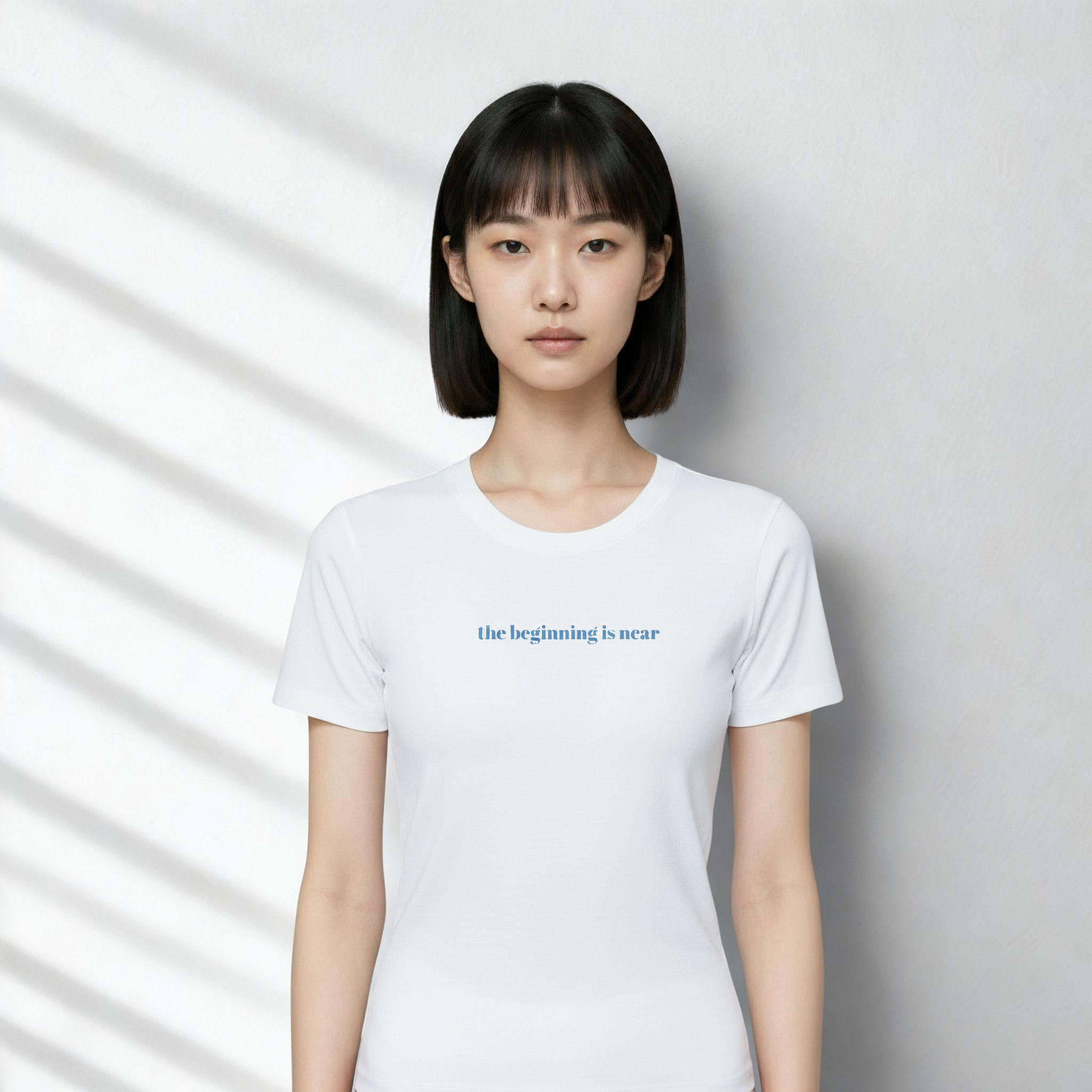 'the beginning is near" unisex adult staple tee
