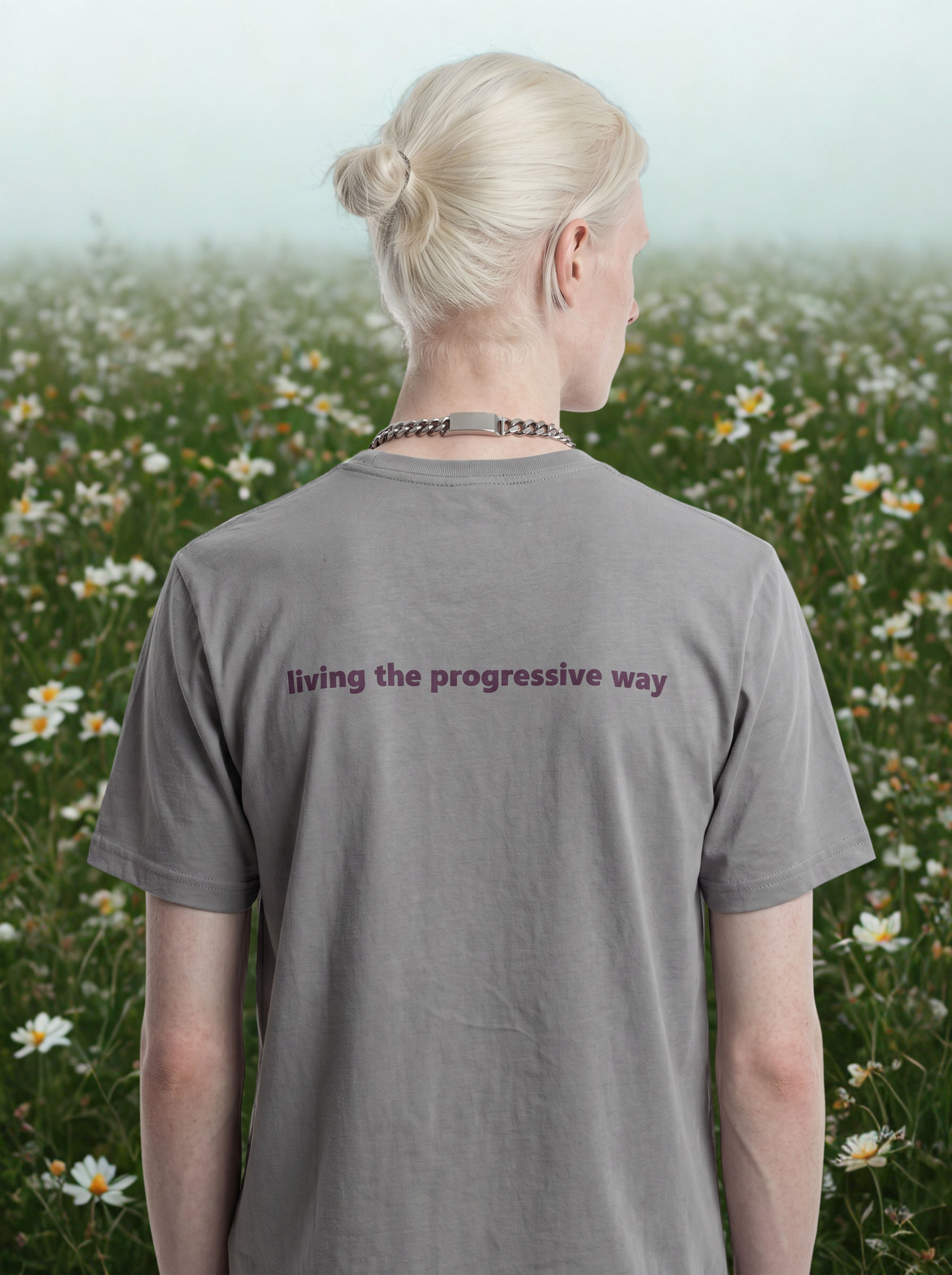 'keeping the wolves at bay/living the progressive way’ Unisex Premium Luxe Tee