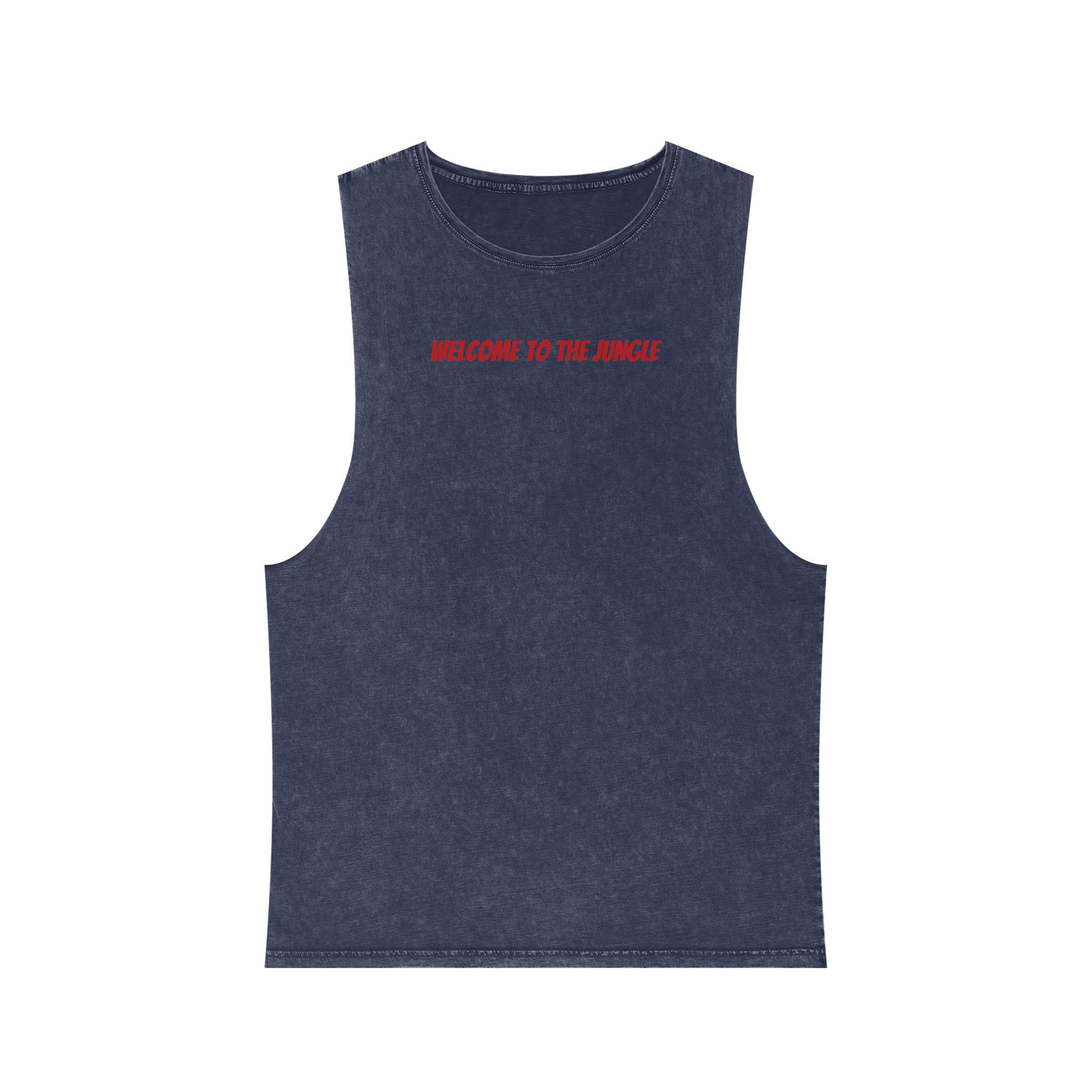 "Welcome To The Jungle" unisex stonewash premium summer  tank 