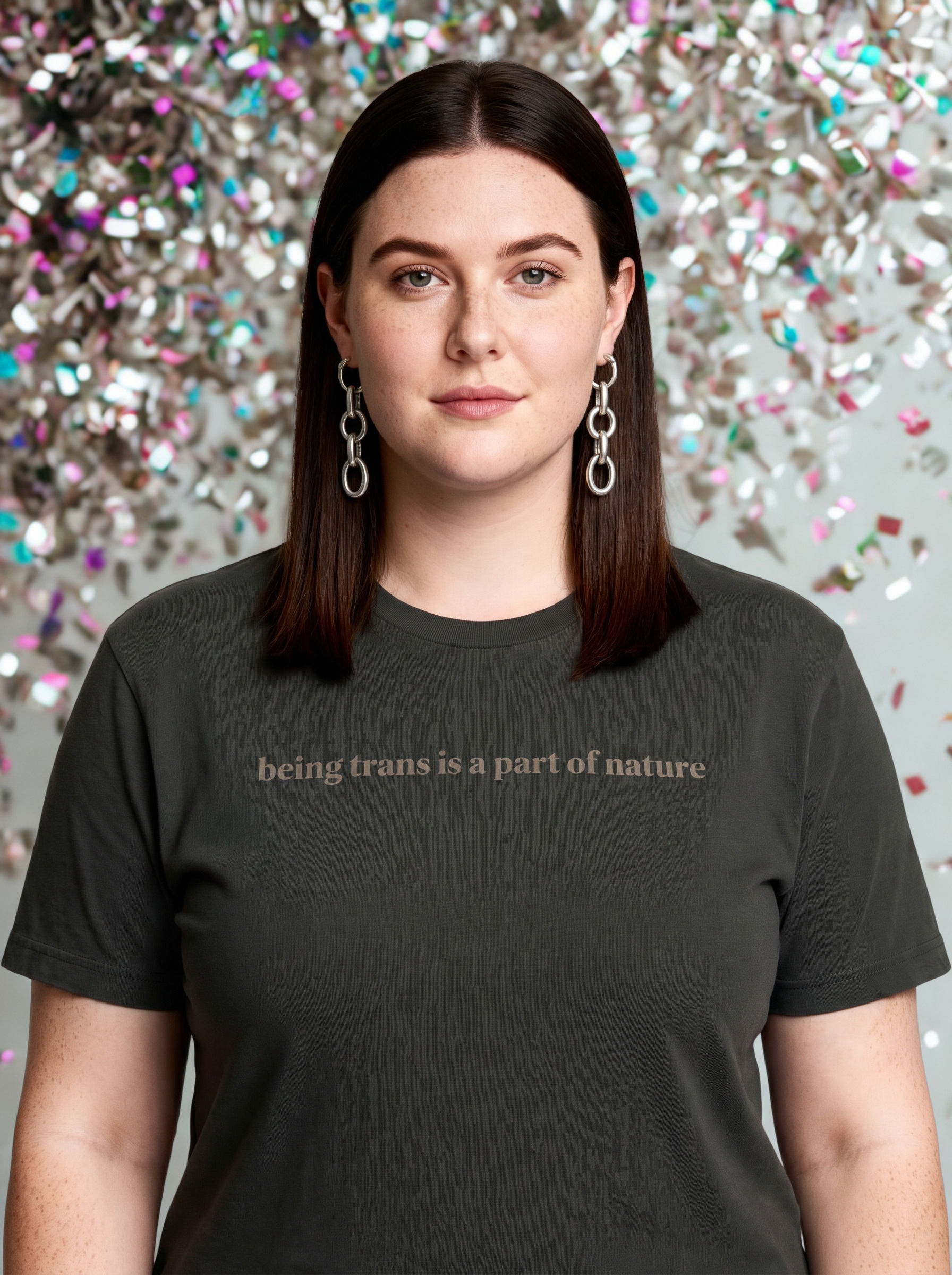 'being trans is a part of nature' unigender luxe premium tee