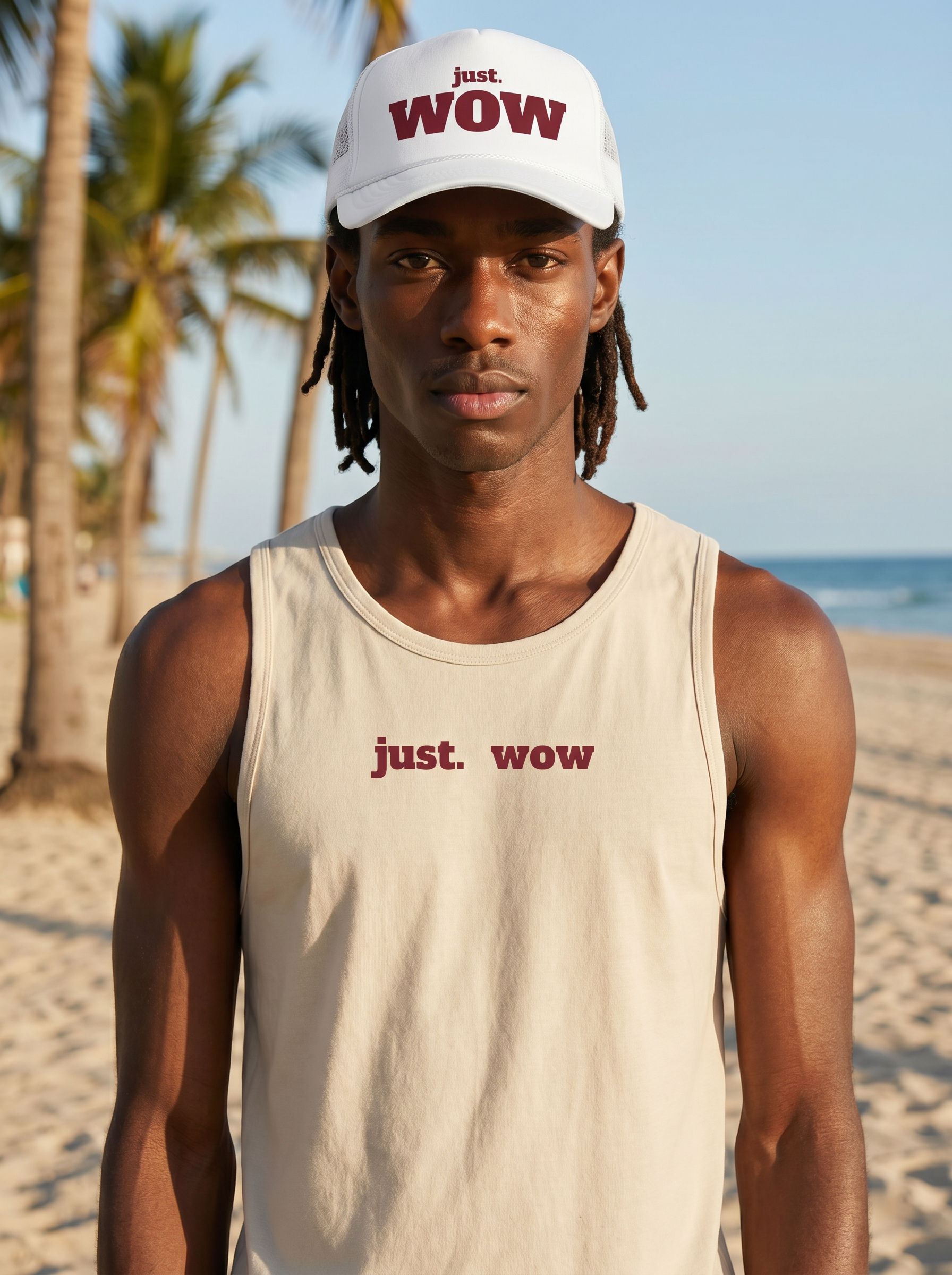 unisex foam mesh trucker hat 'just WOW' statement hat — Incisiv