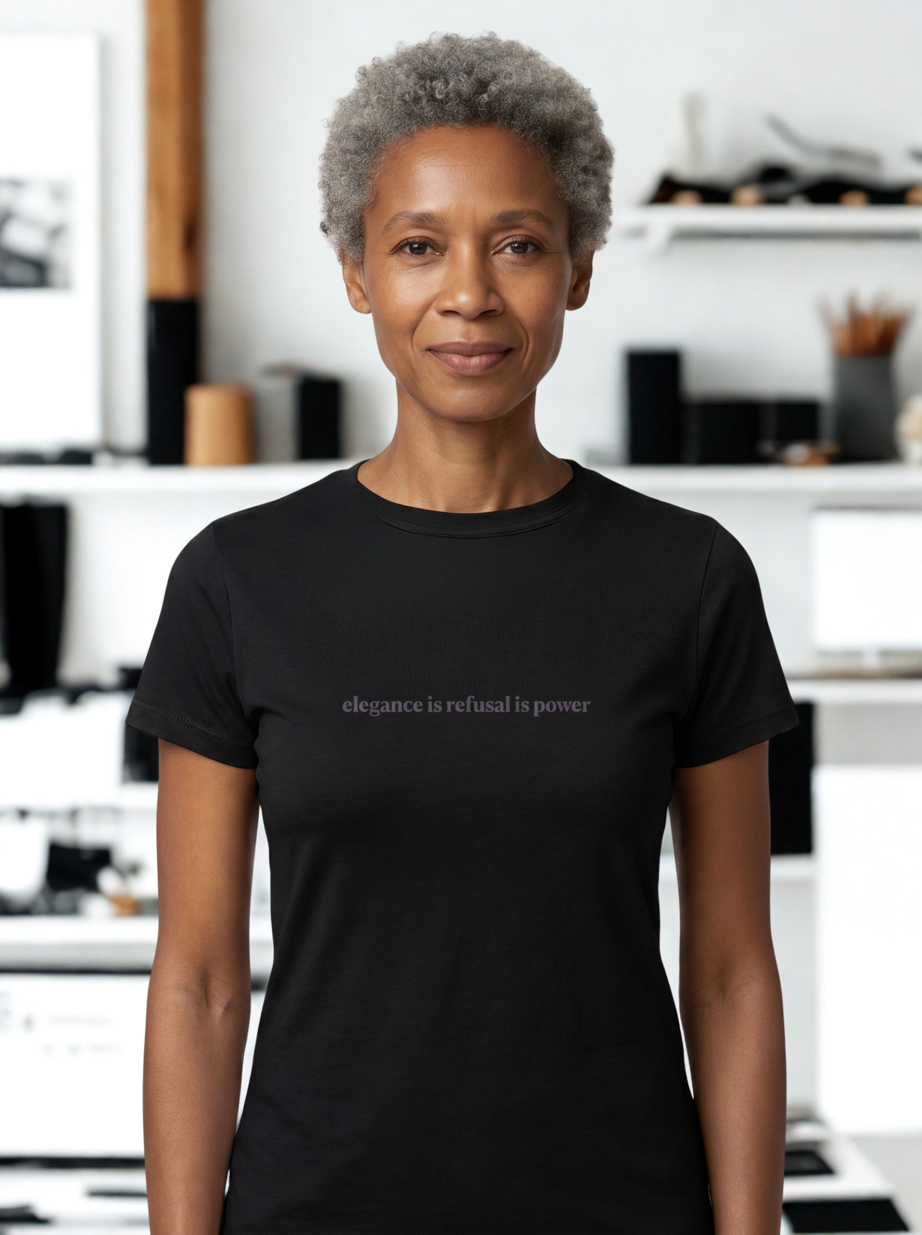 Elegance Is Refusal Is Power  unisex luxe premium tee