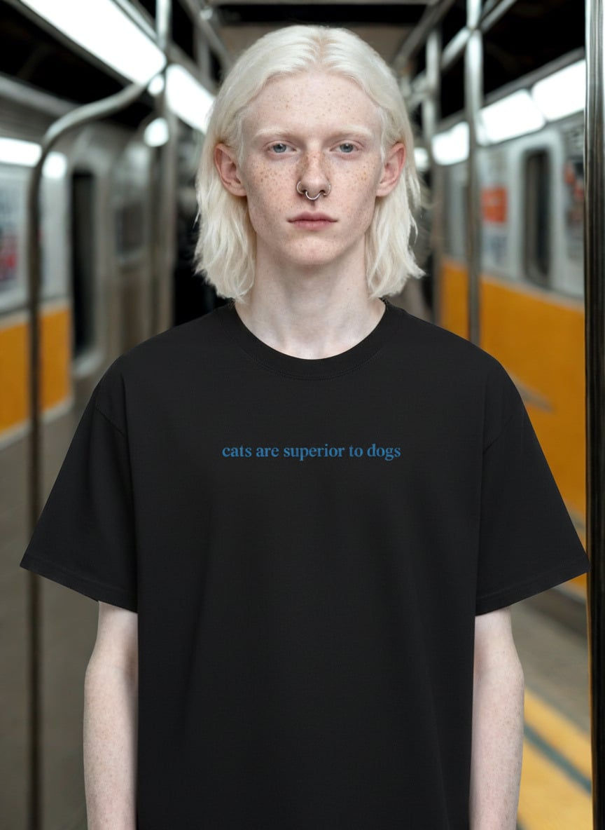 Cats Are Superior To Dogs unisex t-shirt premium soft ring-spun cotton