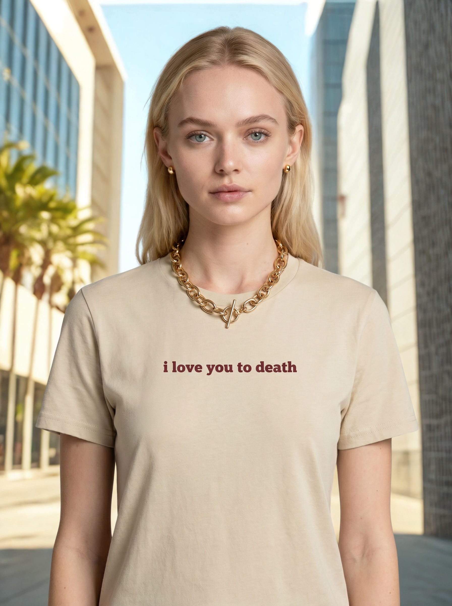 'i love you to death / & i'll never let you die' Unisex Premium Luxe Tee