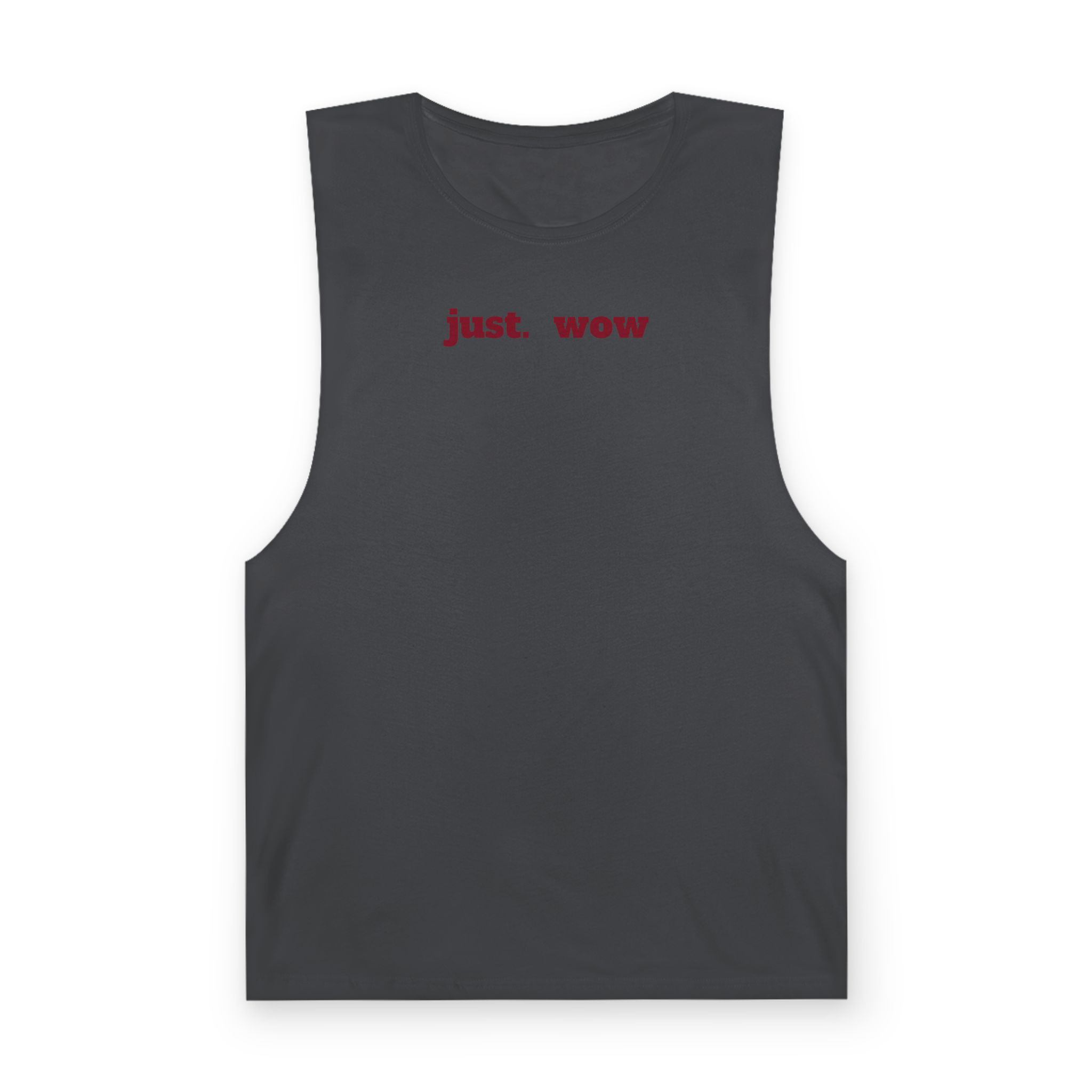 just. wow/i mean. wow Tank Top — Premium Graphic Tank