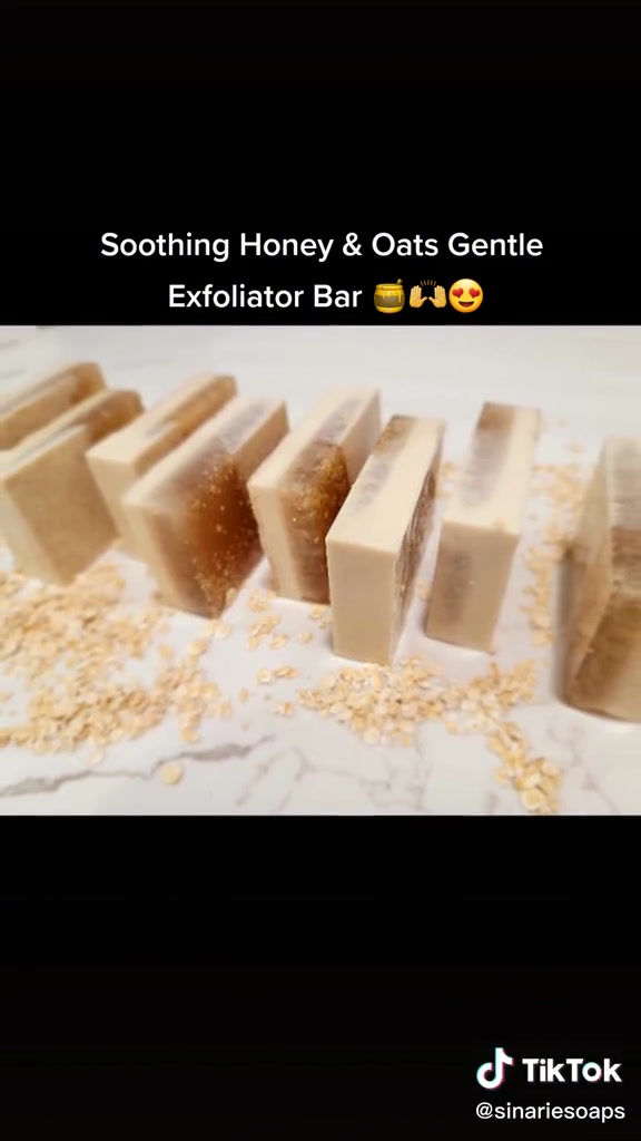 Thumbnail: Soothing Honey & Oats Soap Bar | Handmade Bar Soaps by Sinarie | Soothing Oats 