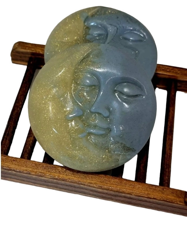 Thumbnail: Image of Sun and Moon Gold and Blue Soap by Sinarie Inc.