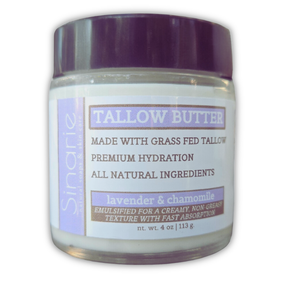 Thumbnail: Grass-Fed Beef Tallow Body Butter - Emulsified, Non-Greasy Moisturizer, 4 oz 