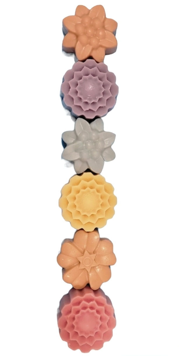 Thumbnail: Image of Multiple Flower Shaped Solid Lotion Bars by Sinarie Inc