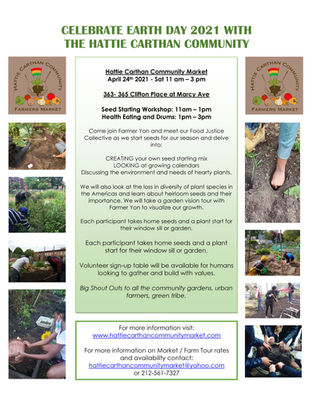 EARTH DAY CELEBRATION AT HC COMMUNITY MARKET April 24th 11am - 2pm