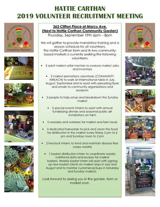 Fall 2019 Volunteer Recruitment Meeting