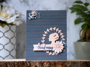 Thank You card using minimal stamping